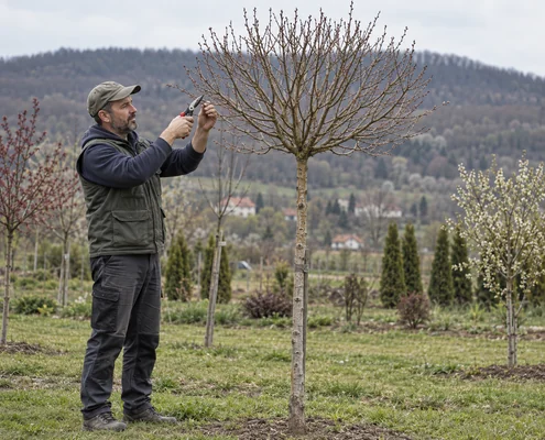 Orezivanje ukrasnog drveća i oblikovanje kuglaste krošnje